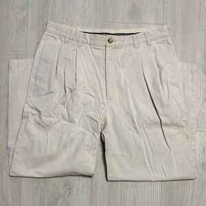 🔥BUNDLESALE Mens 36/27 Banana Republic Light Tan Pleated Chinos Khaki Pants